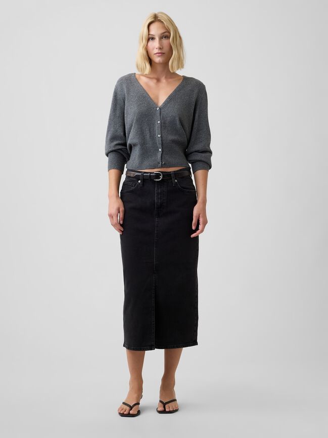 Denim Midi Skirt gap denim midi skirt