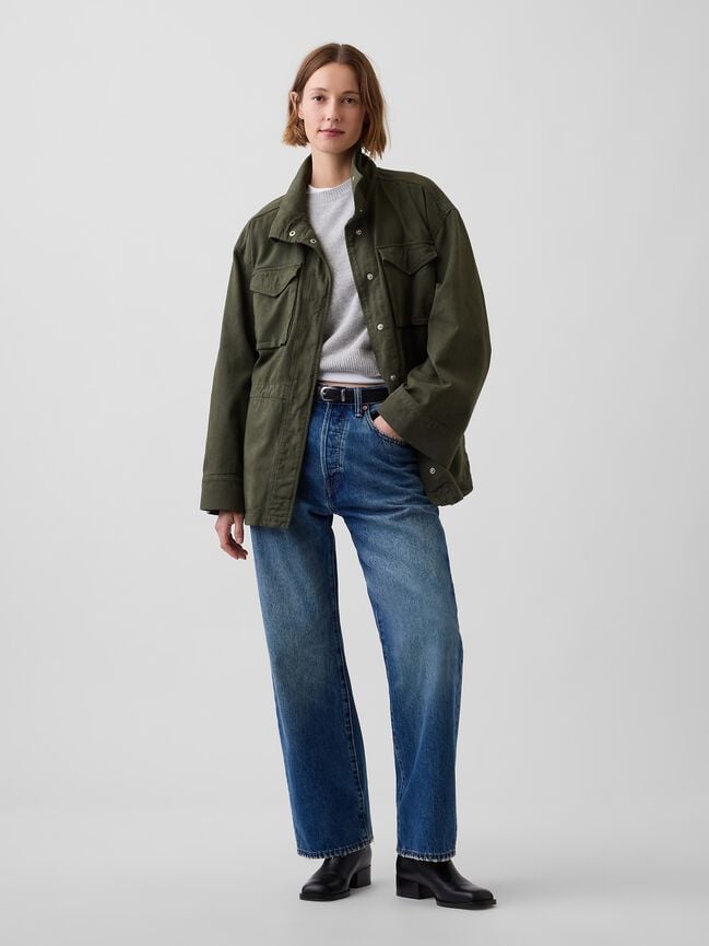 Oversized Utility Swing Jacket gap oversized utility swing jacket