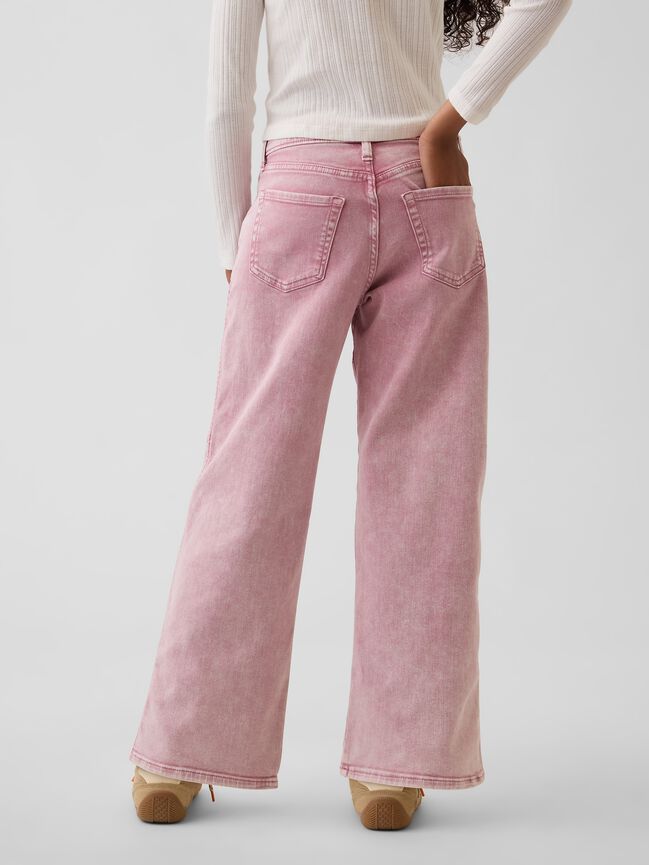 Kids Low Rise Stride Wide-Leg Jeans gap kids low rise stride wide leg jeans