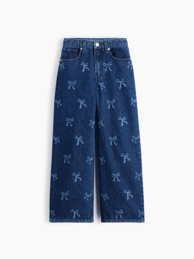 Kids Low Rise Stride Wide-Leg Jeans gap kids low rise stride wide leg jeans