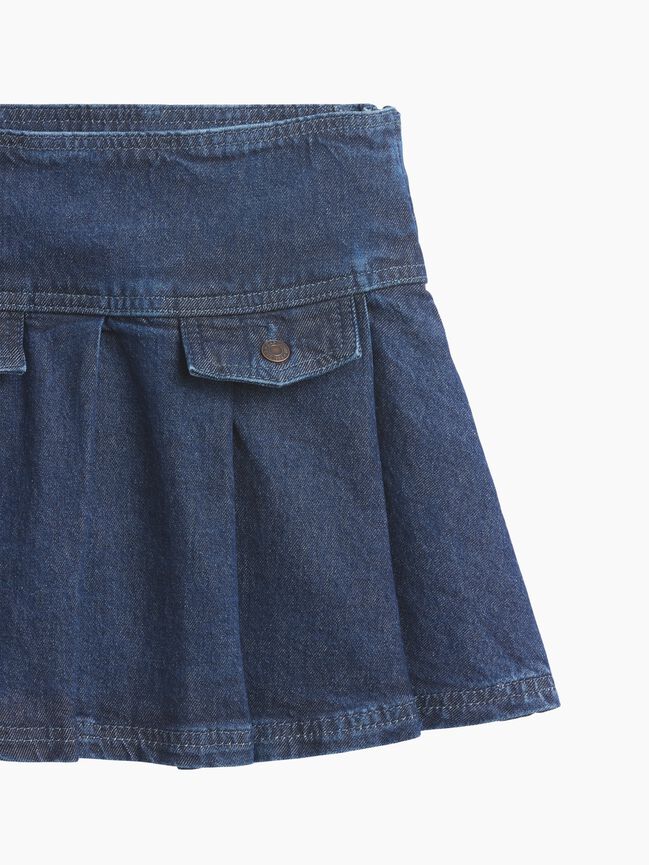 Kids Denim Pleated Mini Skirt gap kids denim pleated mini skirt