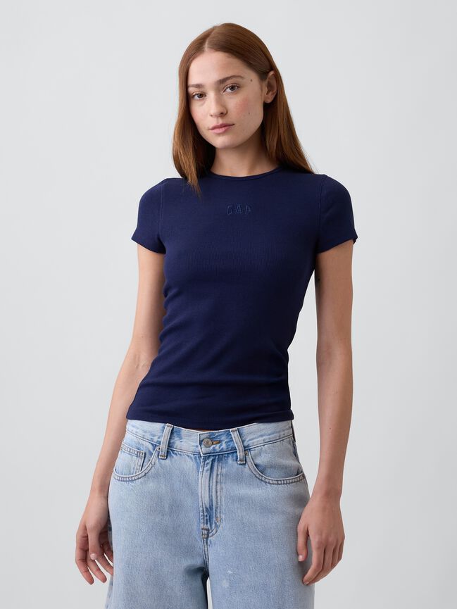 Modern Rib Gap Logo T-Shirt modern rib gap logo t shirt