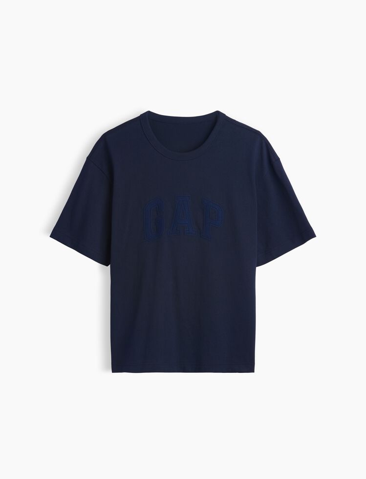 Heavyweight Relaxed Gap Logo Crop T-Shirt heavyweight relaxed gap logo crop t shirt