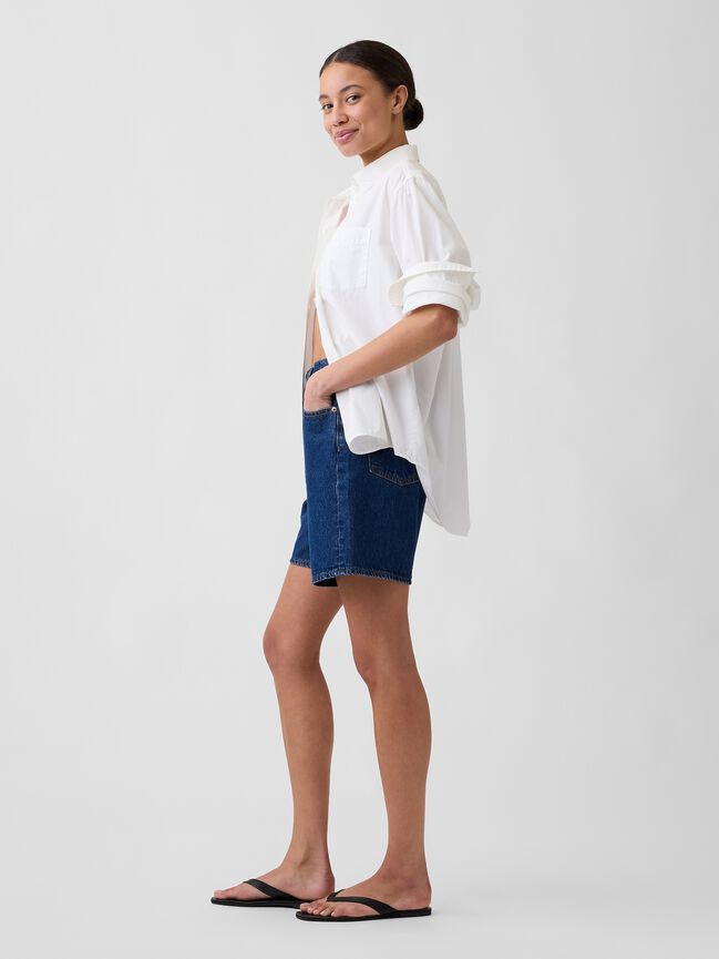 5" Mid Rise Denim Shorts gap 5 mid rise denim shorts