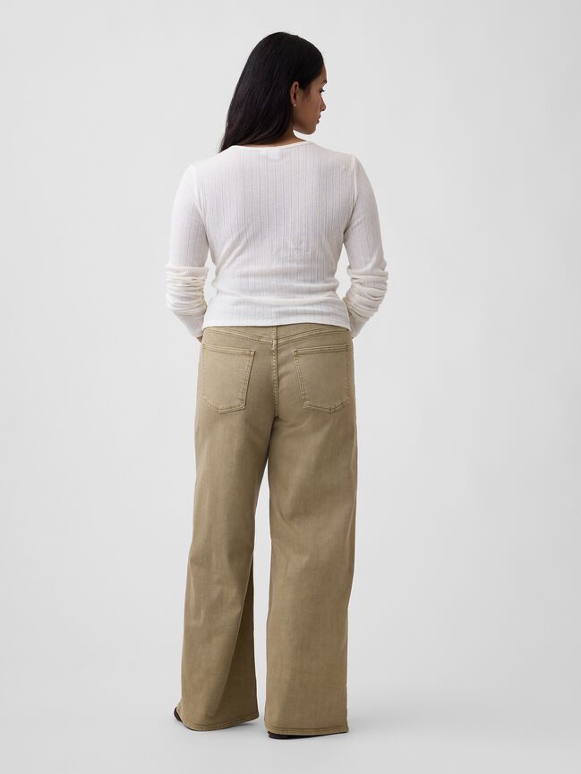 Mid Rise Wide-Leg Jeans gap mid rise wide leg jeans