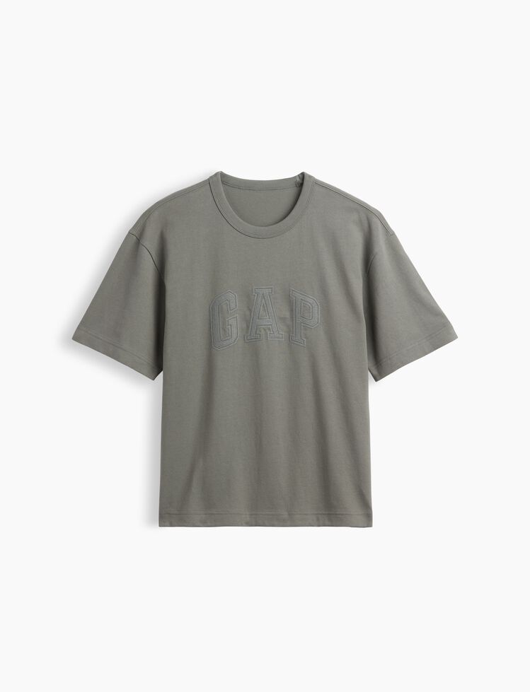 Heavyweight Relaxed Gap Logo Crop T-Shirt heavyweight relaxed gap logo crop t shirt