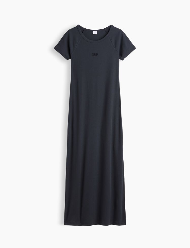 Modern Ribbed Gap Logo Maxi Dress modern ribbed gap logo maxi dress