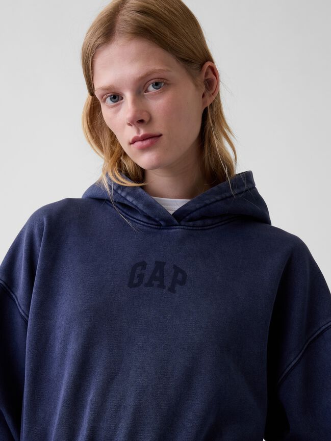 VintageSoft Crop Logo Hoodie gap vintagesoft crop logo hoodie