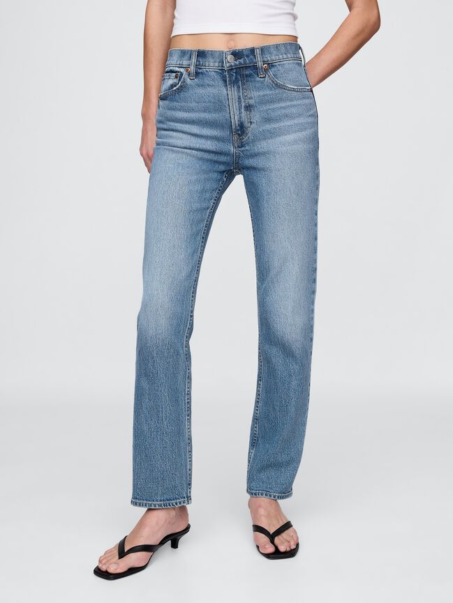 High Rise '90s Slim Straight Jeans gap high rise 90s slim straight jeans