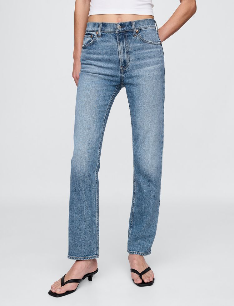 High Rise '90s Slim Straight Jeans gap high rise 90s slim straight jeans
