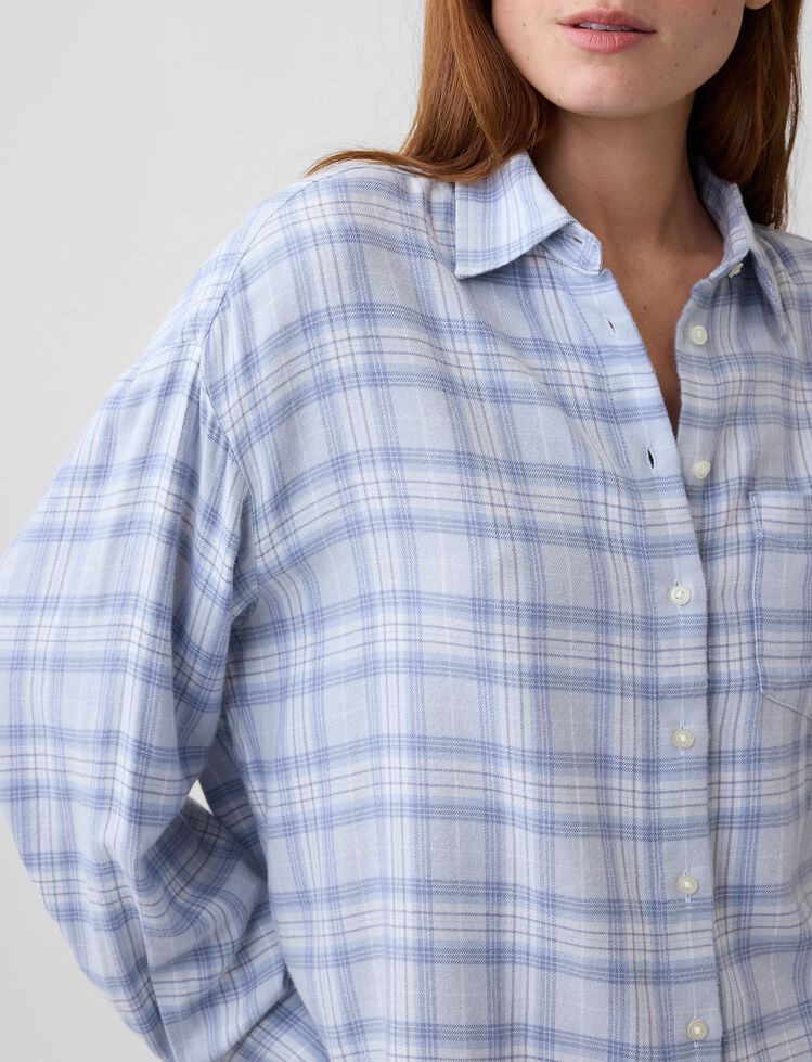 Oversized Shirt in Flannel gap oversized shirt in flannel