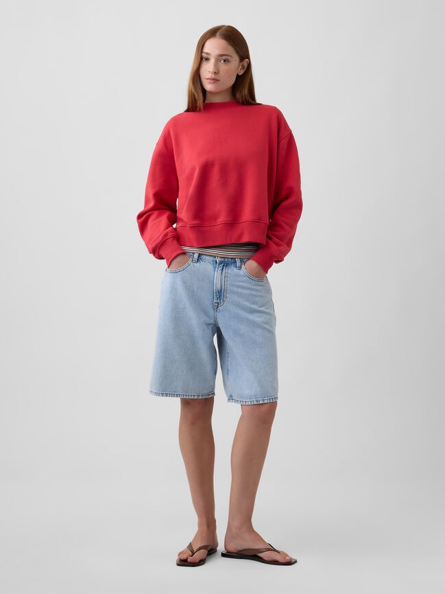 VintageSoft Oversized Split-Hem Sweatshirt gap vintagesoft oversized split hem sweatshirt
