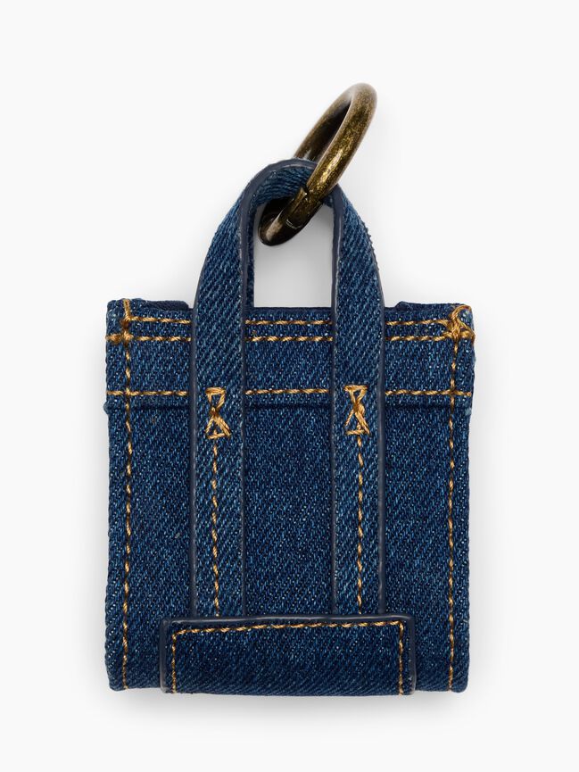Denim Headphone Case Bag Charm gap denim headphone case bag charm
