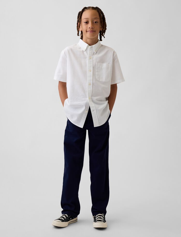 Kids Uniform Stretch Relaxed Straight Khakis gap kids uniform stretch relaxed straight khakis
