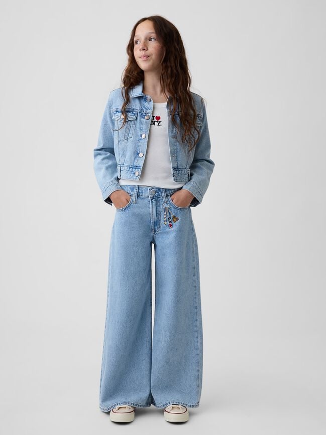 Kids Low Rise Embroidered I Heart NY Baggy Jeans gap kids low rise embroidered i heart ny baggy jeans