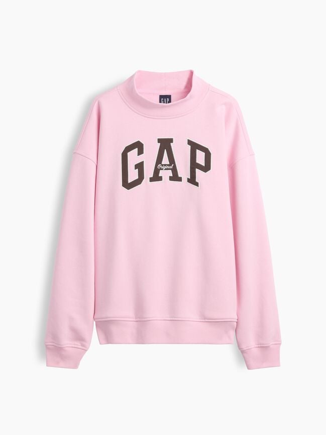 VintageSoft Oversized Mockneck Logo Sweatshirt gap vintagesoft oversized mockneck logo sweatshirt