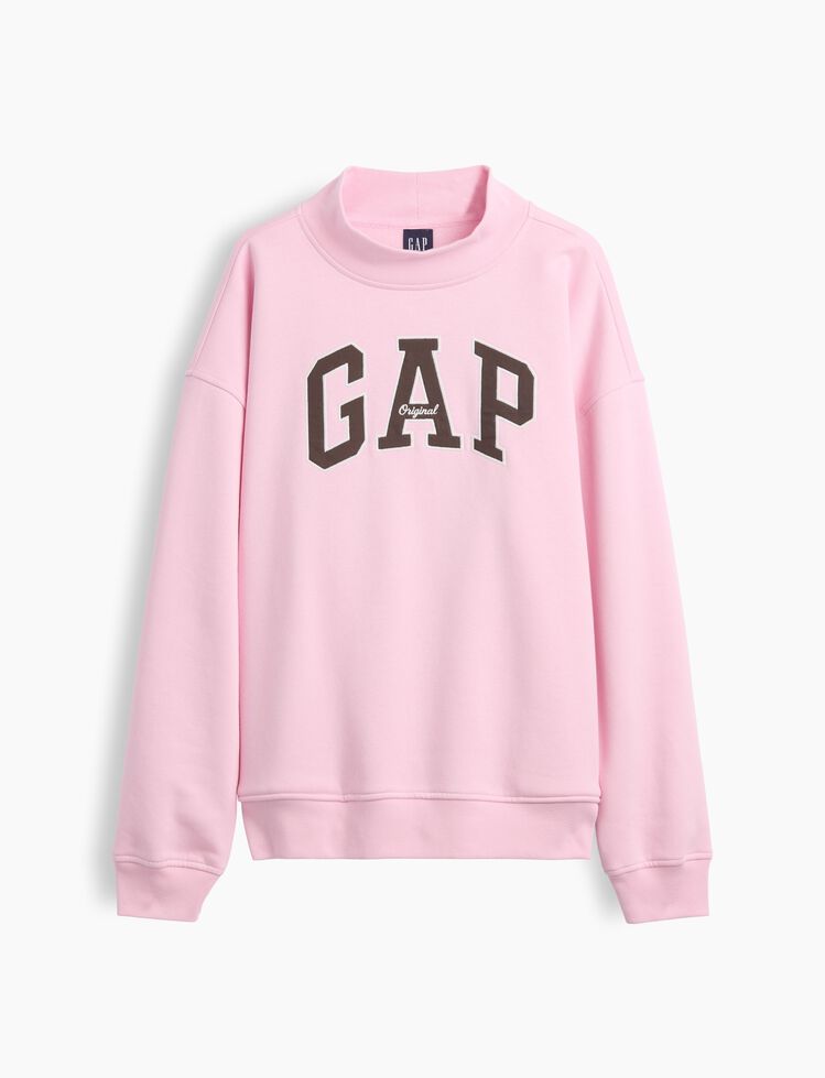 VintageSoft Oversized Mockneck Logo Sweatshirt gap vintagesoft oversized mockneck logo sweatshirt