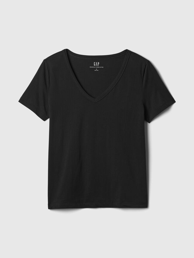Organic Cotton VintageSoft V-Neck T-Shirt gap organic cotton vintagesoft v neck t shirt