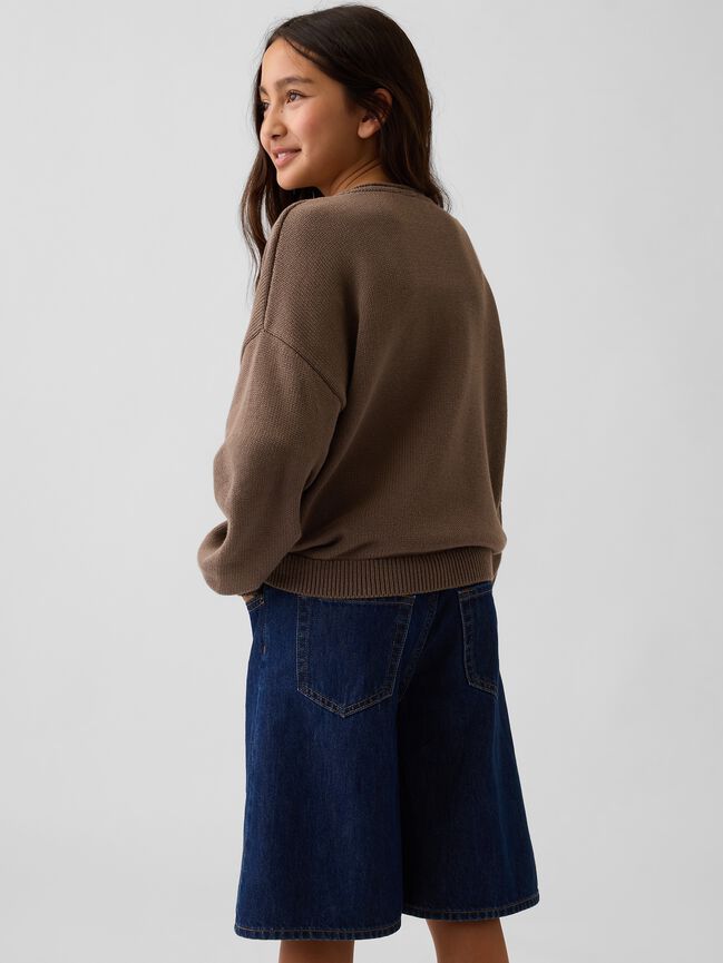 Kids 100% Cotton Oversized Rollneck Sweater gap kids 100 cotton oversized rollneck sweater