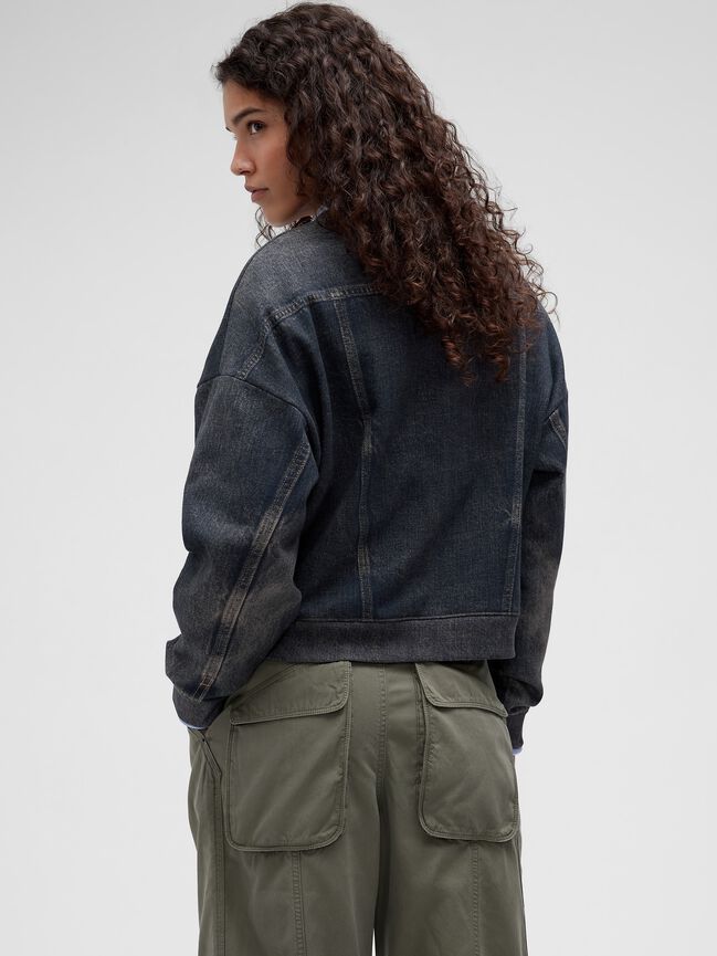GapStudio Printed Denim Sweatshirt gapstudio printed denim sweatshirt