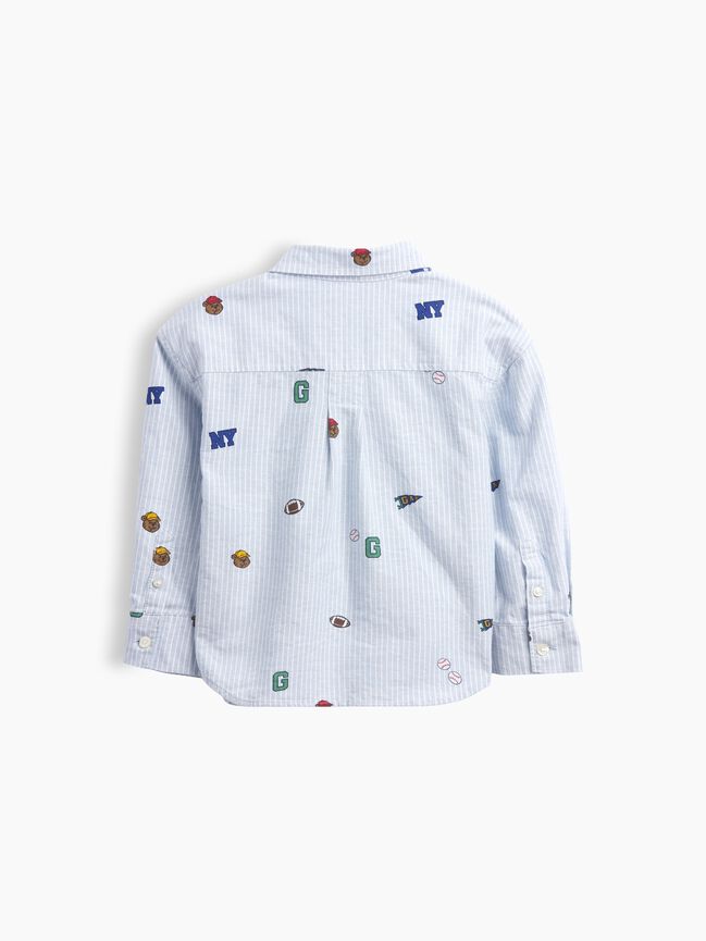 Baby & Toddler Print Oxford Big Shirt gap baby toddler print oxford big shirt