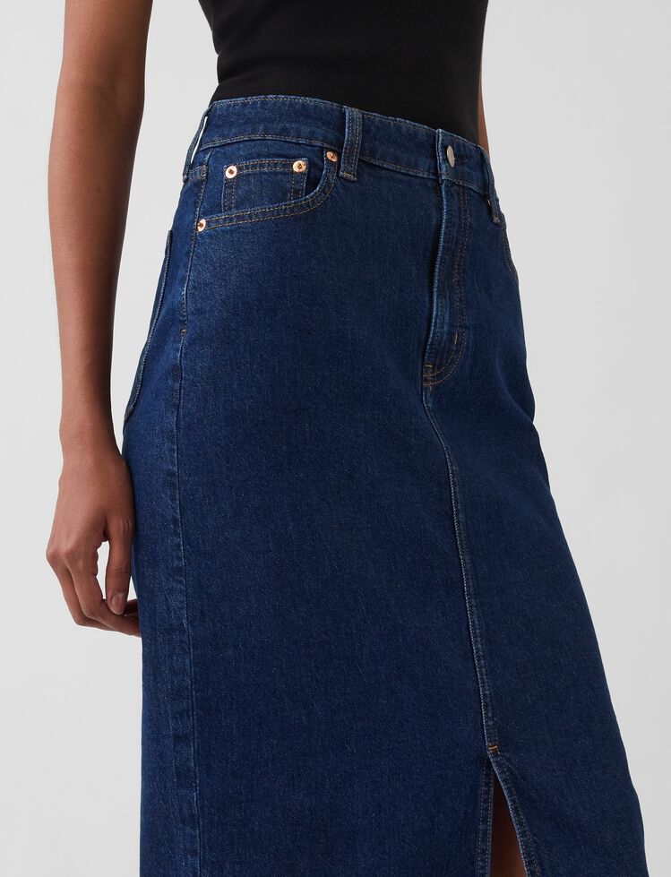 Denim Midi Pencil Skirt gap denim midi pencil skirt
