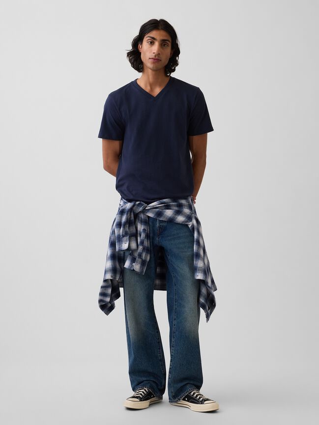 Cotton Jersey V-Neck T-Shirt gap cotton jersey v neck t shirt