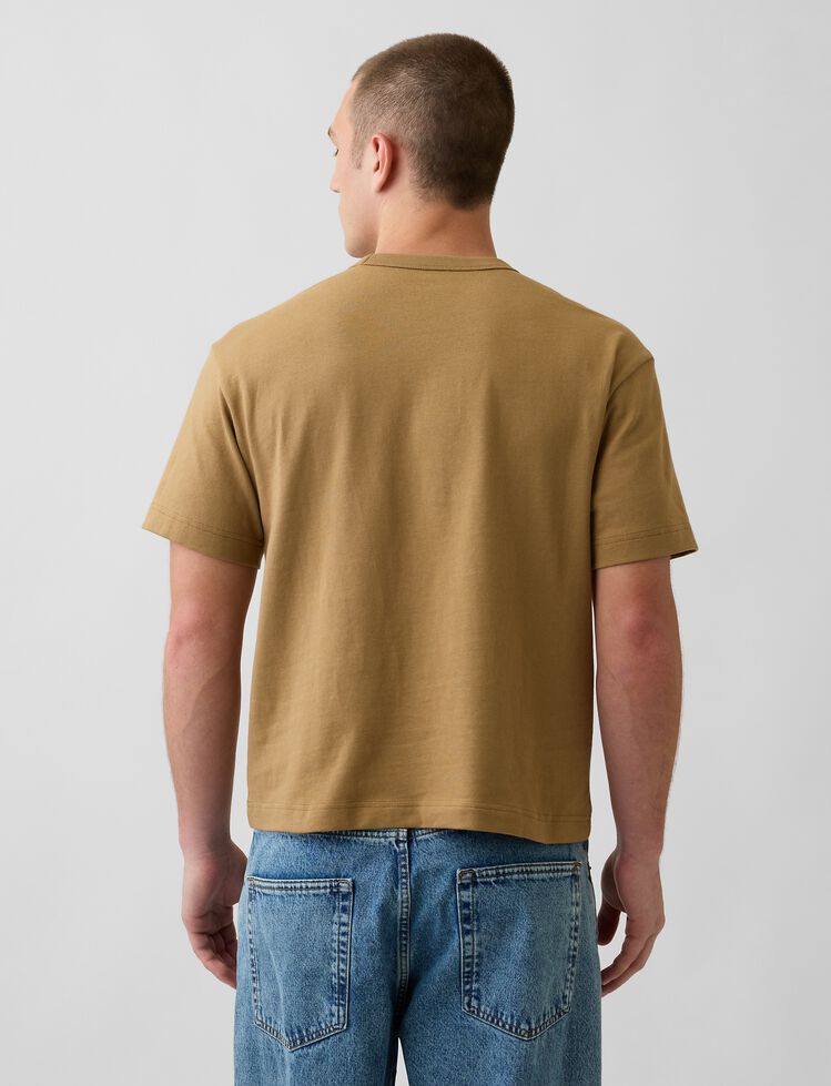 Heavyweight Relaxed Gap Logo Crop T-Shirt heavyweight relaxed gap logo crop t shirt