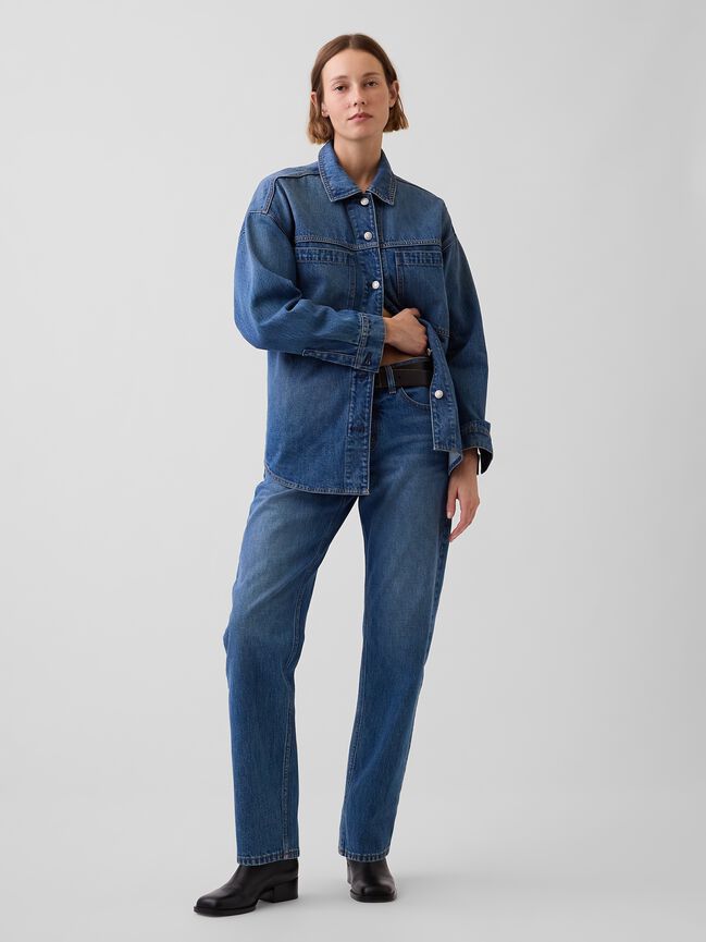 Mid Rise Straight Taper Jeans gap mid rise straight taper jeans