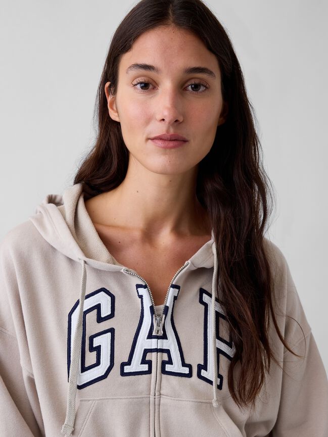 Oversized Gap Logo French Terry Zip Hoodie oversized gap logo french terry zip hoodie