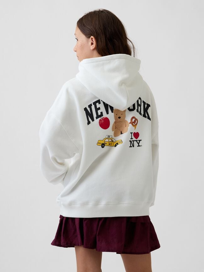 Kids VintageSoft Oversized I Heart NY Hoodie gap kids vintagesoft oversized i heart ny hoodie