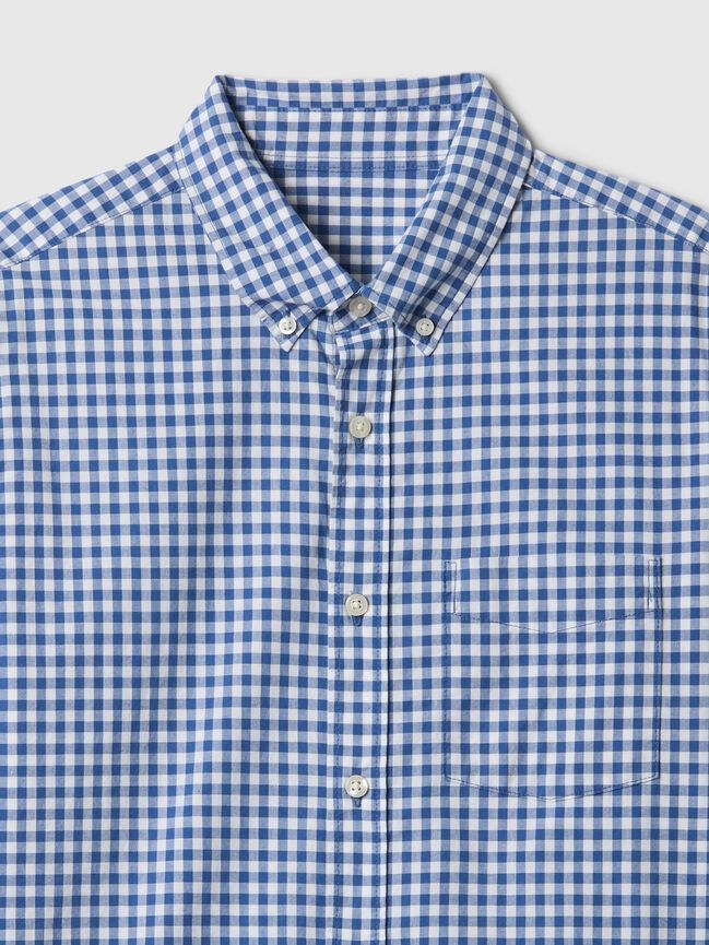 Stretch Poplin Shirt in Standard Fit gap stretch poplin shirt in standard fit