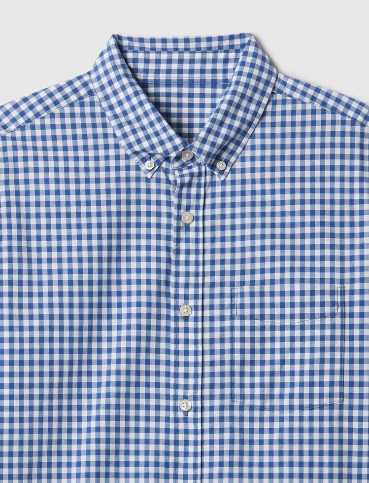 Stretch Poplin Shirt in Standard Fit gap stretch poplin shirt in standard fit