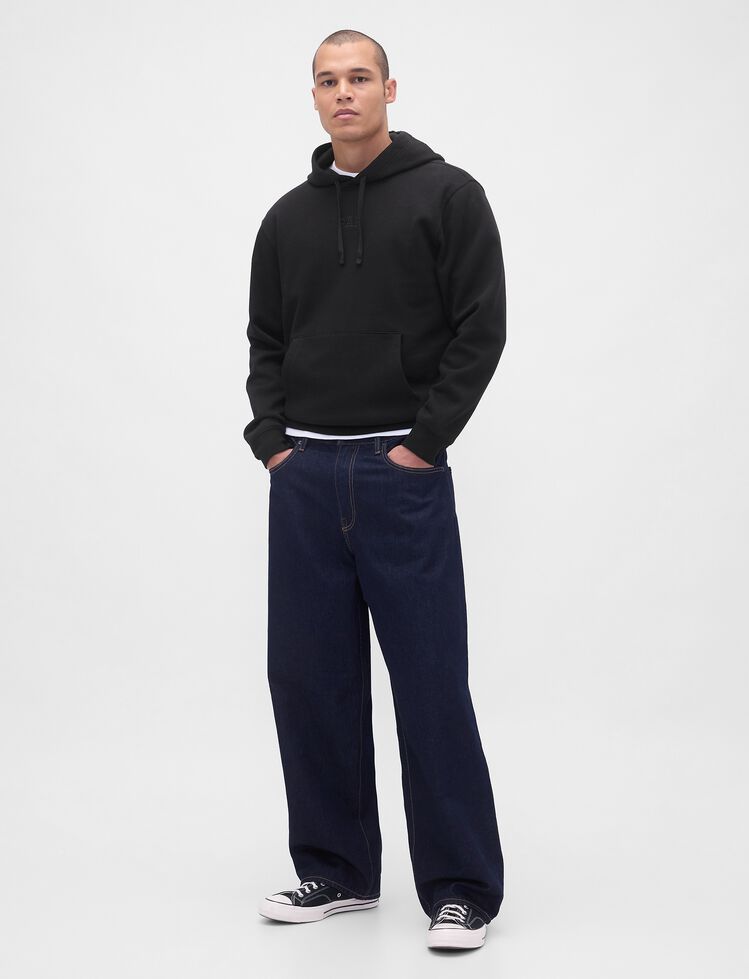 Relaxed Gap Mini-Logo Hoodie relaxed gap mini logo hoodie