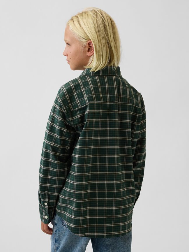 Kids Relaxed Plaid Oxford Shirt gap kids relaxed plaid oxford shirt