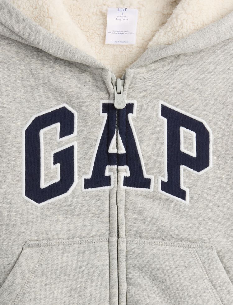 babyGap Logo Sherpa Zip Hoodie babygap logo sherpa zip hoodie