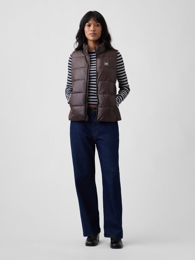 Relaxed Puffer Vest gap relaxed puffer vest