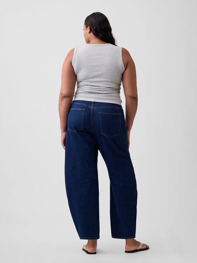 High Rise Barrel Jeans gap high rise barrel jeans
