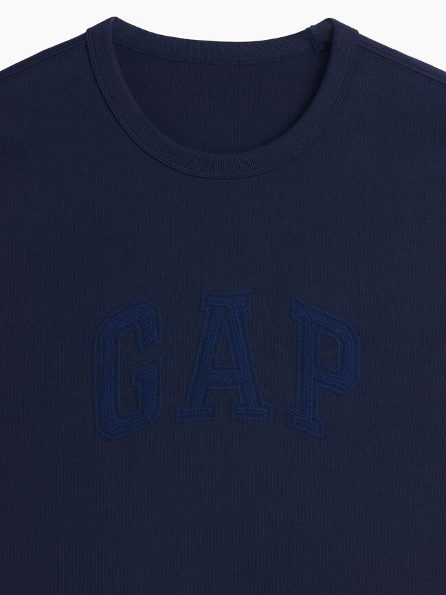 Heavyweight Relaxed Gap Logo Crop T-Shirt heavyweight relaxed gap logo crop t shirt