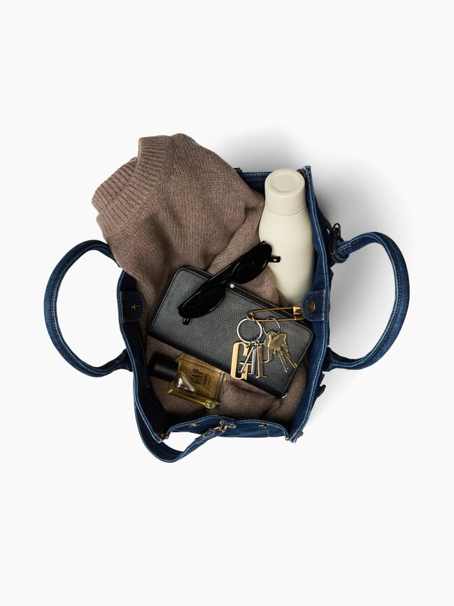 Denim Five Pocket Tote gap denim five pocket tote
