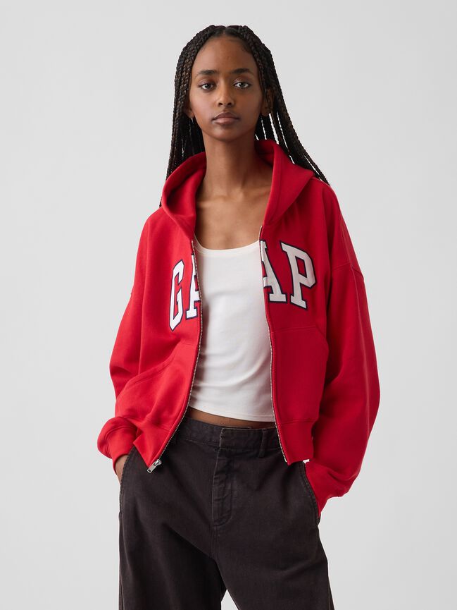 VintageSoft Oversized Gap Logo Zip Hoodie vintagesoft oversized gap logo zip hoodie
