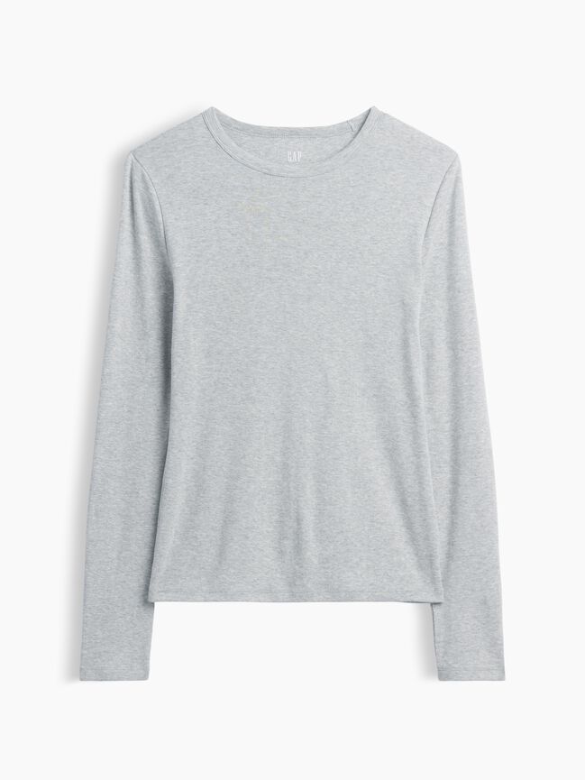 Modern Ribbed Crewneck T-Shirt gap modern ribbed crewneck t shirt