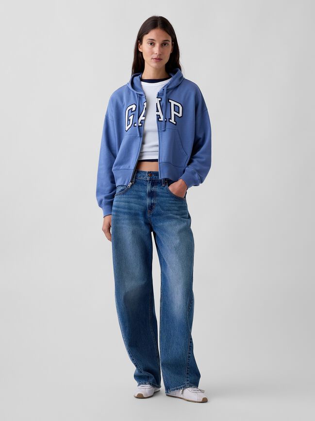 Oversized Gap Logo French Terry Zip Hoodie oversized gap logo french terry zip hoodie