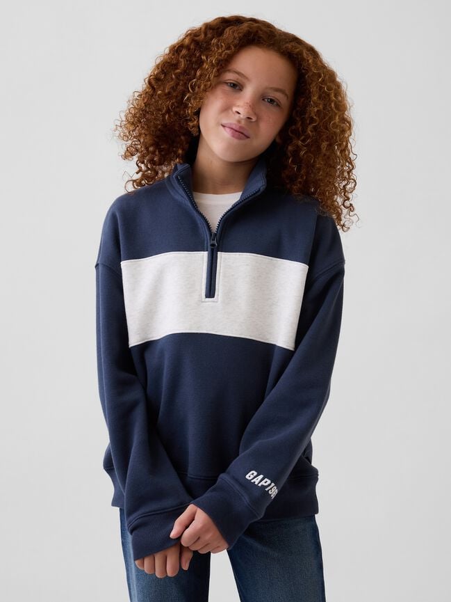 Kids VintageSoft Quarter-Zip Pullover gap kids vintagesoft quarter zip pullover