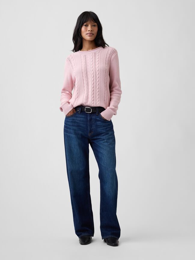 Rollneck Cable-Knit Sweater gap rollneck cable knit sweater