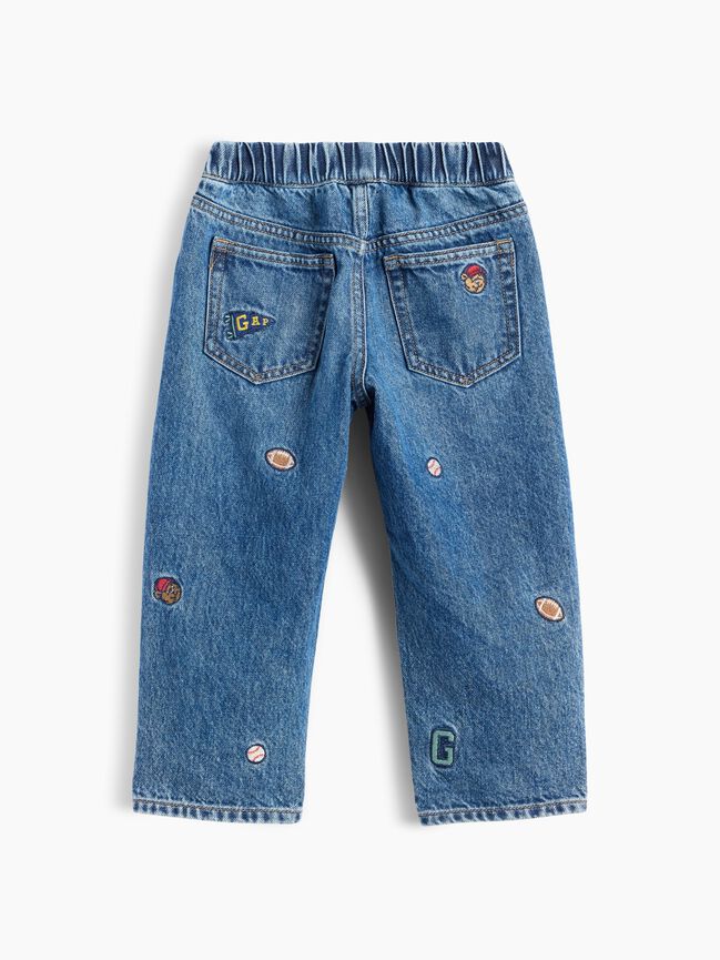Baby & Toddler Embroidered Pull-On Baggy Jeans gap baby toddler embroidered pull on baggy jeans