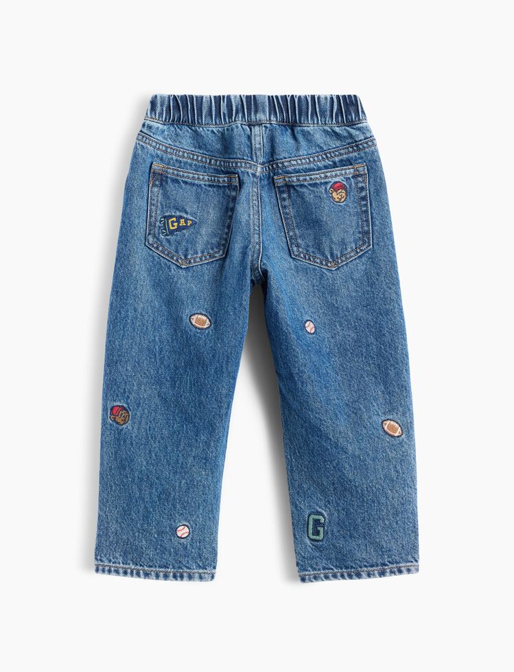 Baby & Toddler Embroidered Pull-On Baggy Jeans gap baby toddler embroidered pull on baggy jeans