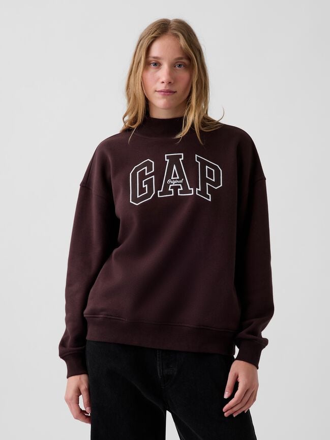 VintageSoft Oversized Mockneck Logo Sweatshirt gap vintagesoft oversized mockneck logo sweatshirt