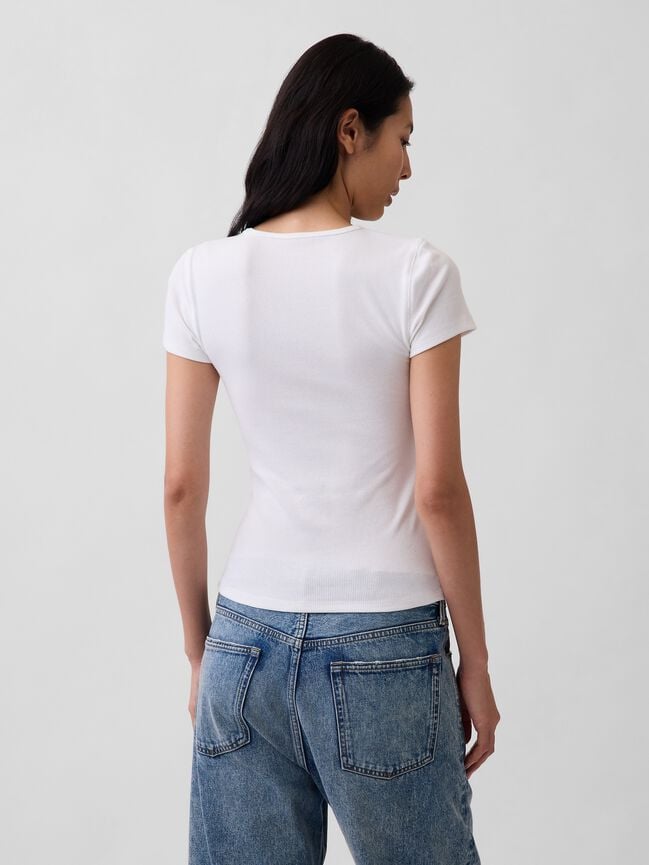 Modern Rib Gap Logo T-Shirt modern rib gap logo t shirt