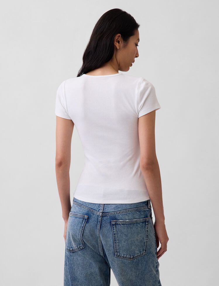 Modern Rib Gap Logo T-Shirt modern rib gap logo t shirt